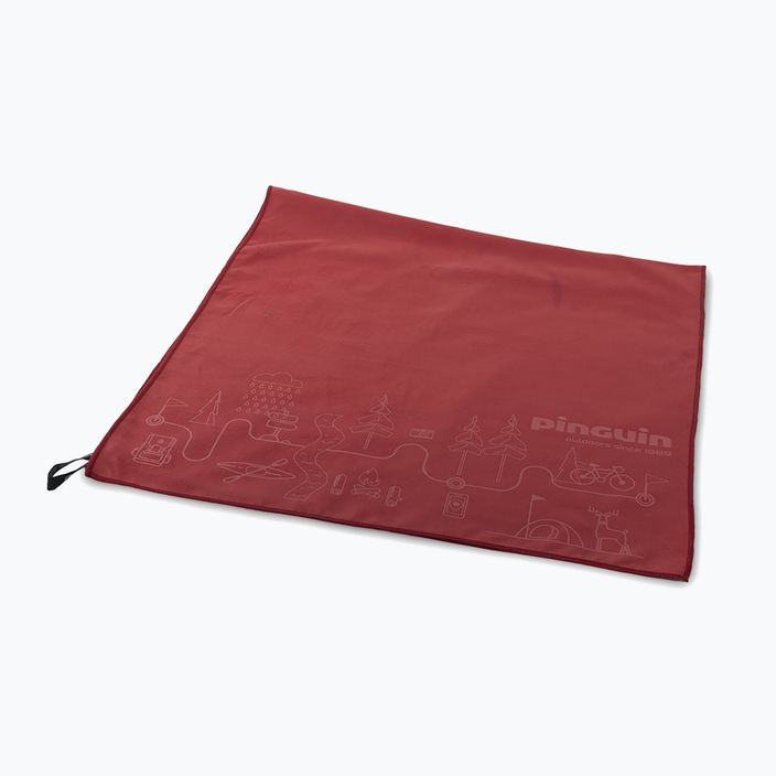 Pinguin Micro Towel Map XL asciugatura rapida rosso