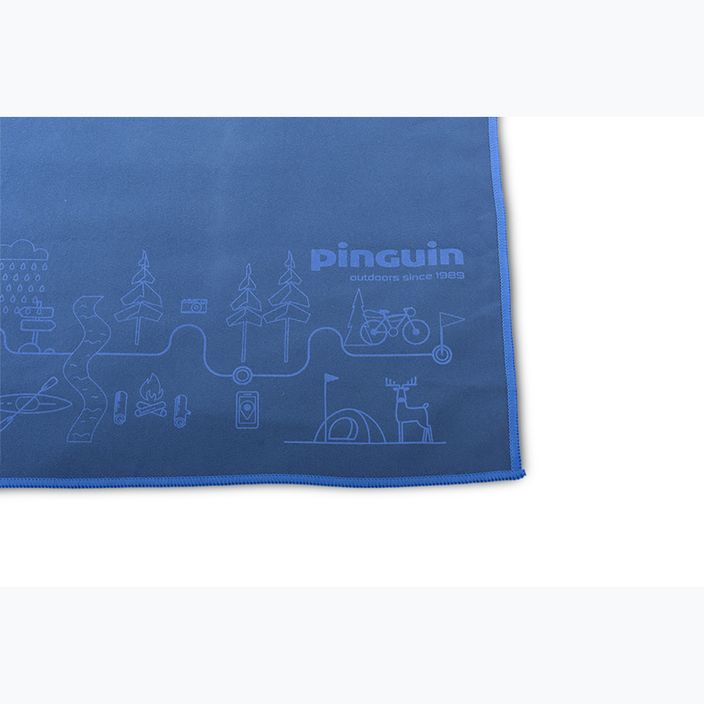 Pinguin Micro Towel Map L blu 2