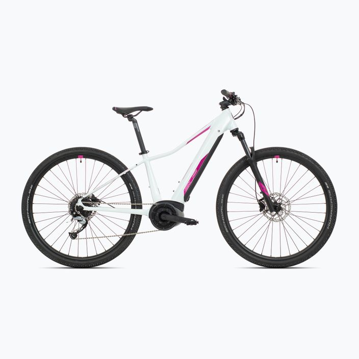 Bicicletta elettrica da donna Superior eXC 7019 WB 36V 13,4Ah 500Wh bianco/rosa/viola lucido