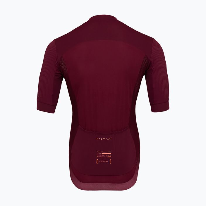 Maglia da ciclismo Silvini Trafoi merlot da uomo 2