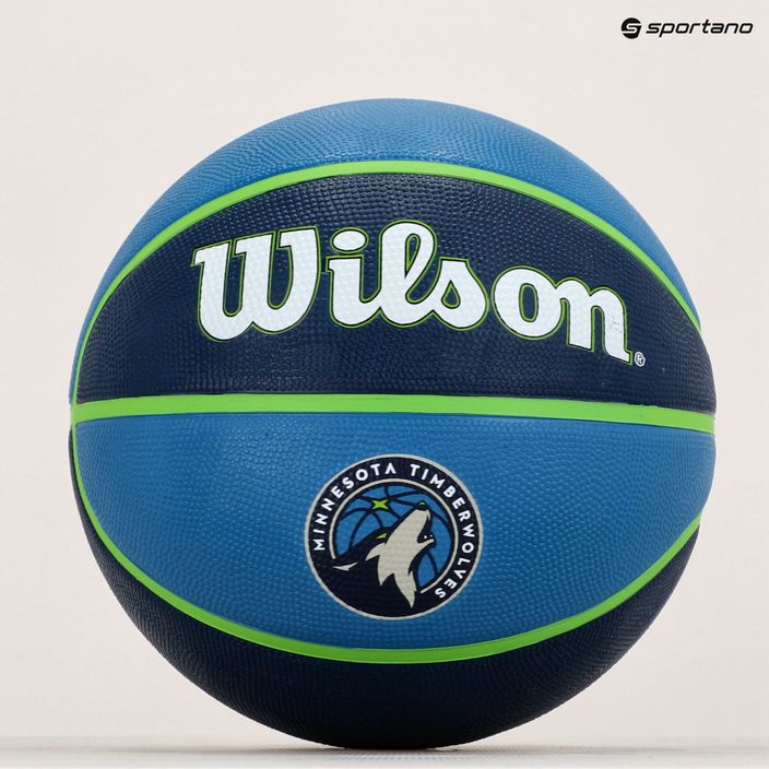 Wilson NBA Team Tribute Minnesota Timberwolves basket blu taglia 7 5