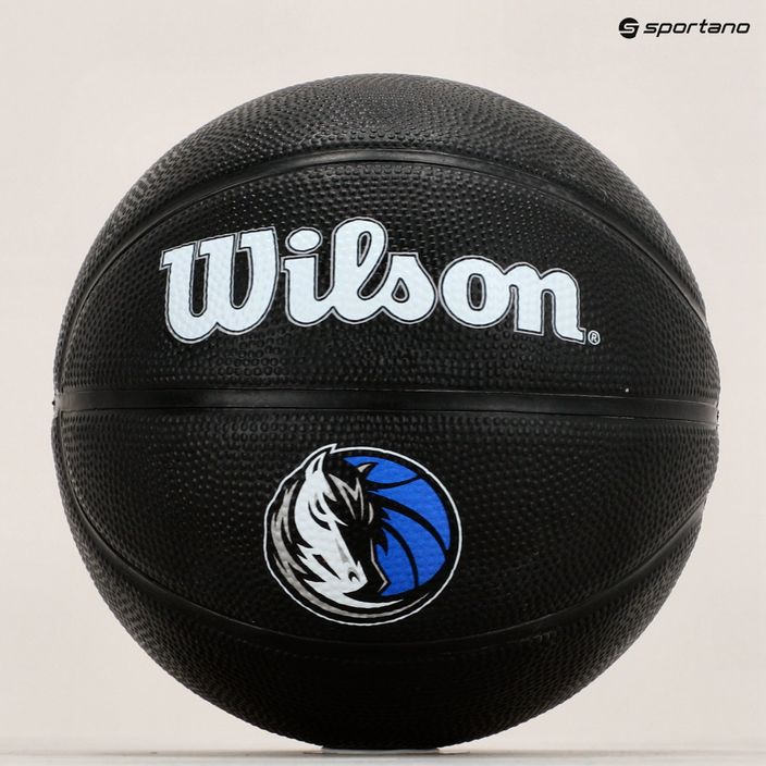 Pallone da basket Wilson per bambini NBA Team Tribute Mini Dallas Mavericks nero taglia 3 9