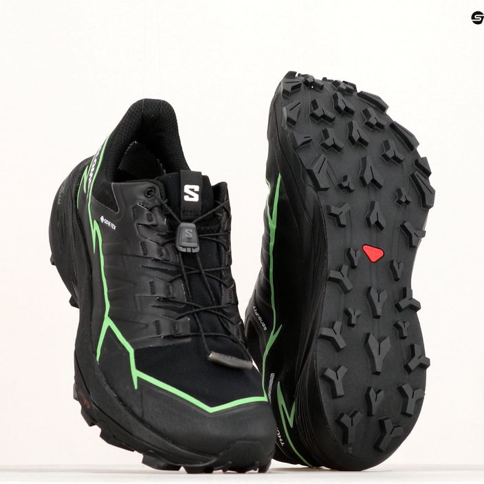 Salomon Thundercross GTX scarpe da corsa da uomo nero/geco verde/nero 13