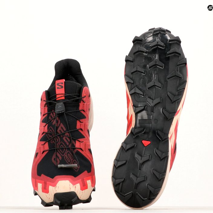 Salomon Speedcross 6 GTX scarpe da corsa uomo nero/rosso dalhia/rosso poppy 14