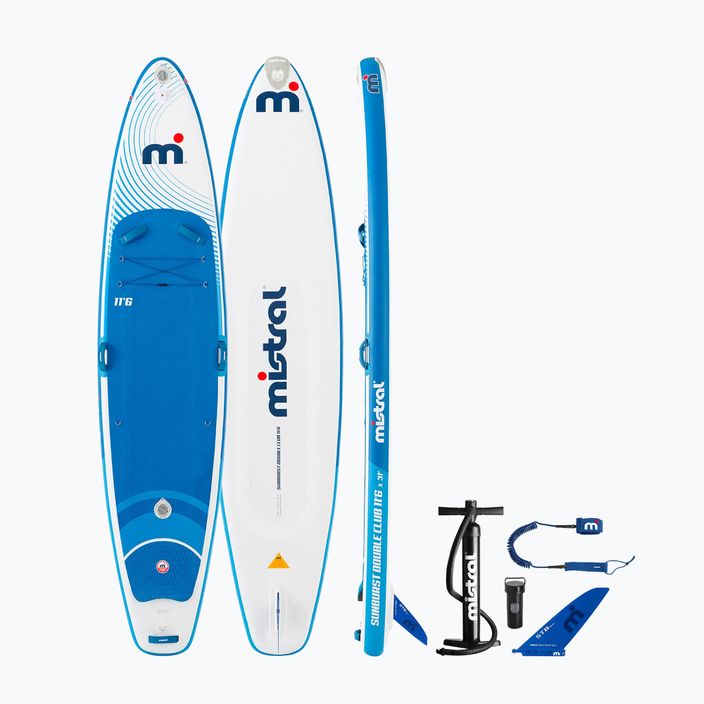 Tavola da SUP Mistral Sunburst Double Club 11'6" tavola bianca/verde