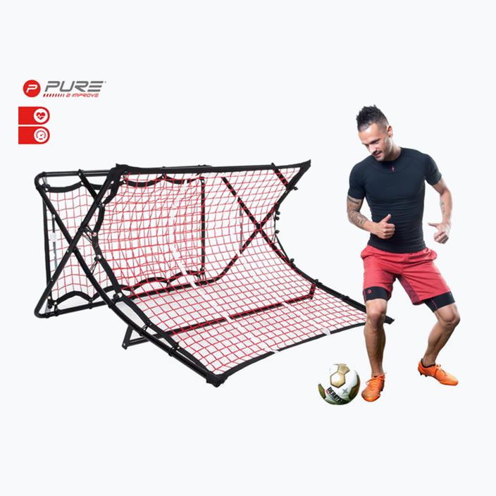 Pure2Improve P2I Soccer Rebounder Red 2145 Volley Frame Trainer 7