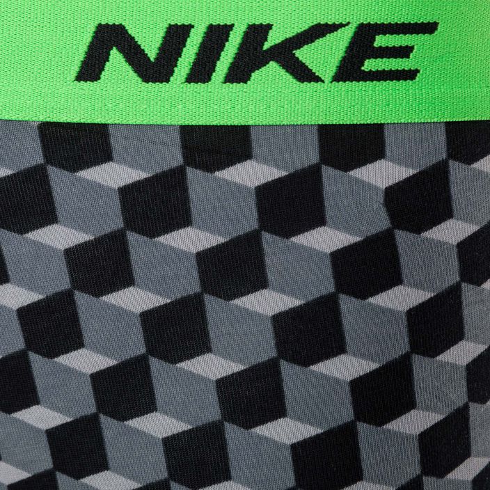 Uomo Nike Everyday Cotton Stretch Trunk boxer 3 paia stampa geo block/grigio freddo/nero 4