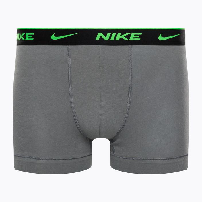 Uomo Nike Everyday Cotton Stretch Trunk boxer 3 paia stampa geo block/grigio freddo/nero 5