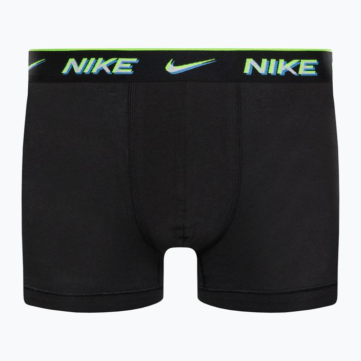 Uomo Nike Everyday Cotton Stretch Trunk boxer 3 paia nero/trasparenza wb 5