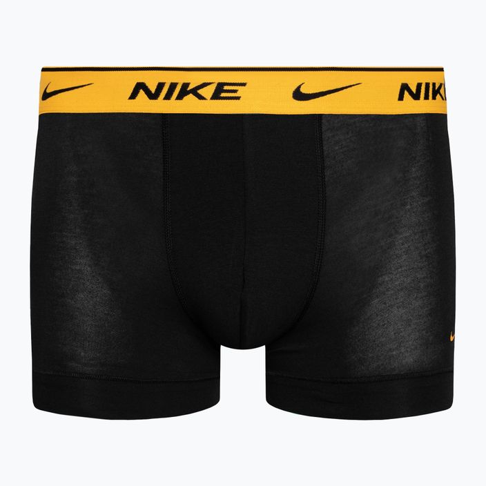 Boxer da uomo Nike Everyday Cotton Stretch Trunk 3 paia grigio/arancio/giallo 4