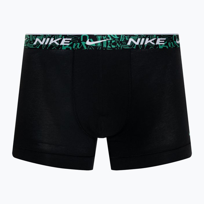 Uomo Nike Everyday Cotton Stretch Trunk boxer 3 paia nero/rosso/blu acquario/verde stadio 3