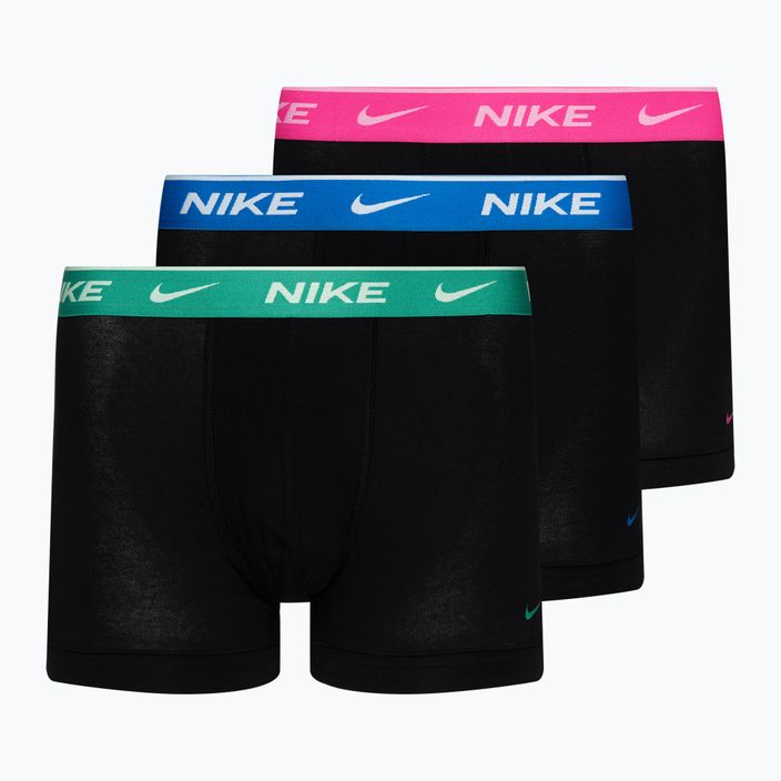 Boxer da uomo Nike Everyday Cotton Stretch Trunk 3 paia blu/turchese/rosa