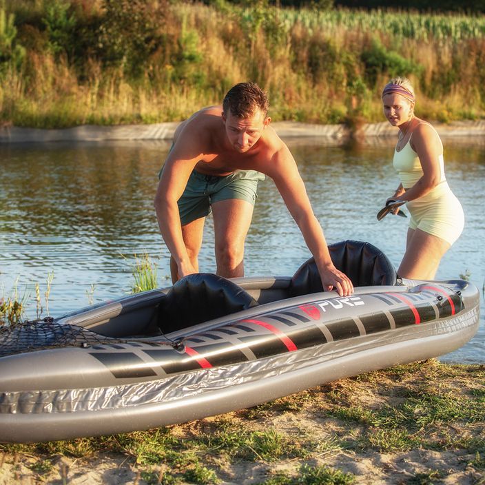 Pure4Fun XPRO Kayak 3.0 grigio/nero/rosso/bianco Kayak gonfiabile ad alta pressione per 2 persone 2