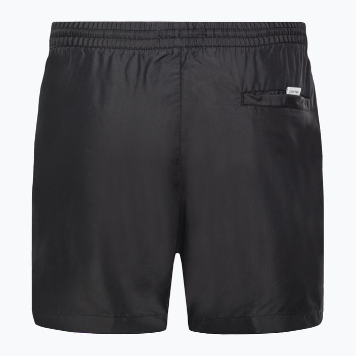 Pantaloncini da bagno Calvin Klein Medium con coulisse da uomo, nero 2