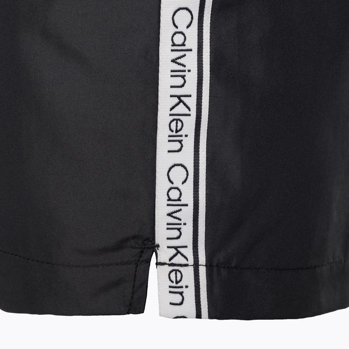 Pantaloncini da bagno Calvin Klein Medium con coulisse da uomo, nero 8