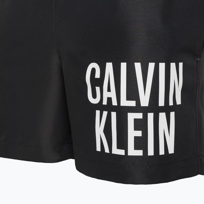 Pantaloncini da bagno Calvin Klein Medium con coulisse da uomo, nero 3