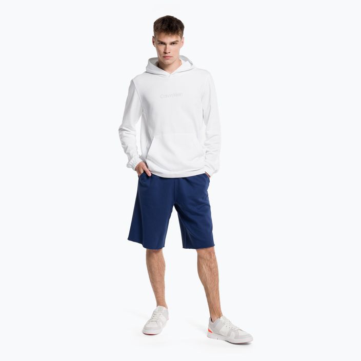 Calvin Klein Uomo Felpa con cappuccio bianco brillante 2