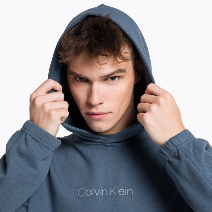 Felpa con cappuccio Calvin Klein Uomo blu pastello 4