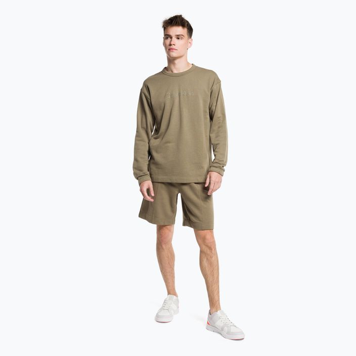 Pantaloncini da uomo Calvin Klein 8.5" in maglia grigio oliva 2