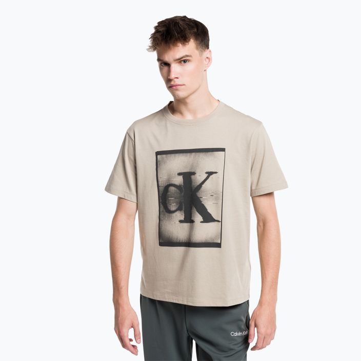 T-shirt invernale in lino Calvin Klein da uomo