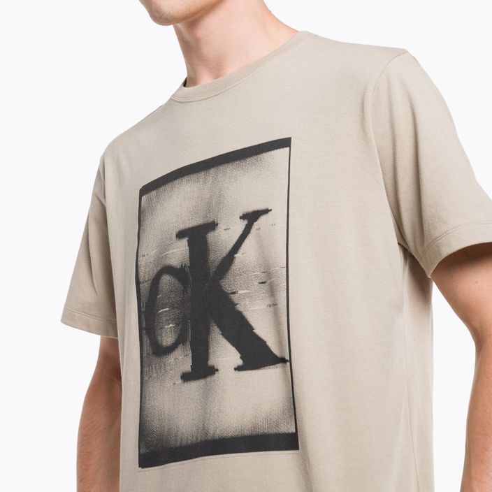 T-shirt invernale in lino Calvin Klein da uomo 4