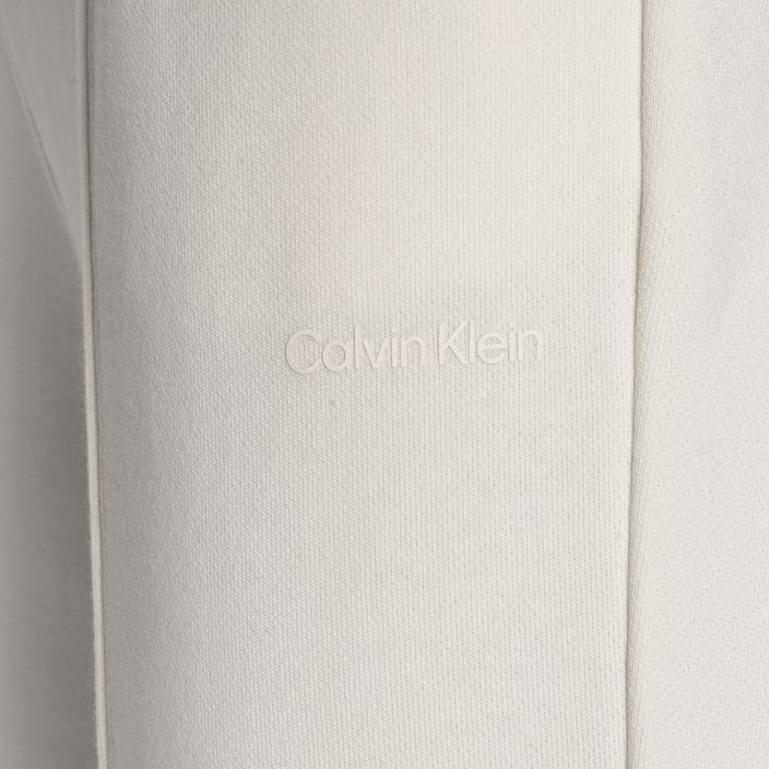 Pantaloni Calvin Klein Knit da donna in pelle scamosciata bianca 7