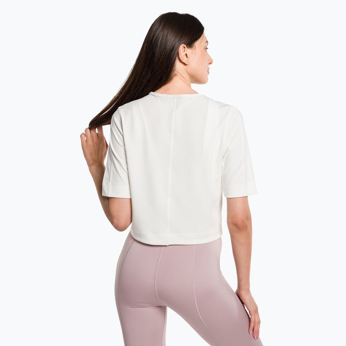 Maglietta Calvin Klein Knit donna in pelle scamosciata bianca 3