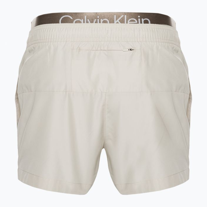 Pantaloncini da bagno Calvin Klein Uomo Double Wb beige 2