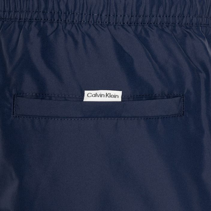 Pantaloncini da bagno Calvin Klein Medium Double WB signature navy da uomo 4