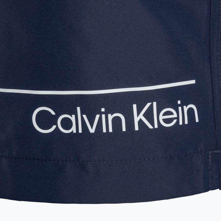 Pantaloncini da bagno Calvin Klein Medium Double WB signature navy da uomo 5