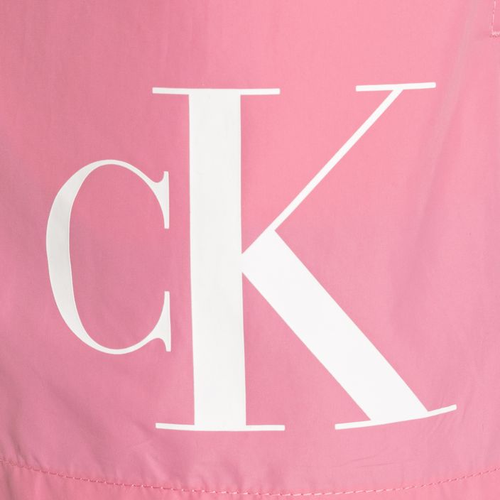 Calvin Klein Uomo Pantaloncini da bagno corti con coulisse rosa 3