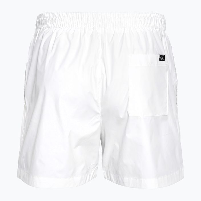 Pantaloncini da bagno Calvin Klein Medium con coulisse, bianchi, da uomo 2