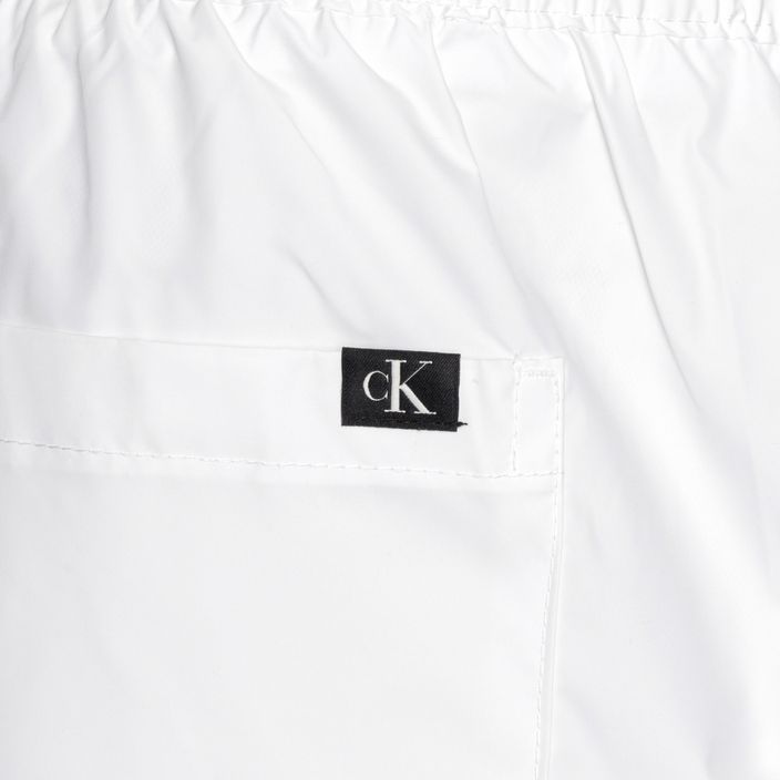 Pantaloncini da bagno Calvin Klein Medium con coulisse, bianchi, da uomo 4