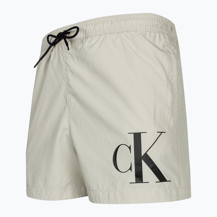 Pantaloncini da bagno Calvin Klein da uomo con coulisse e fodera argentata 3