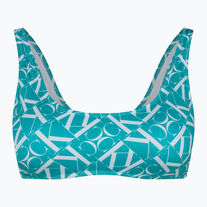 Calvin Klein Bralette-RP Top da bagno blu con stampa monogramma