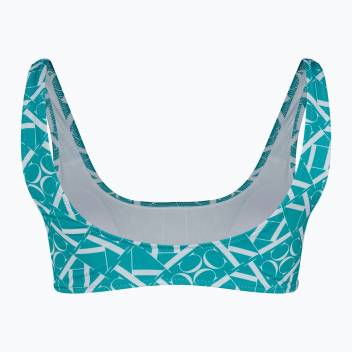 Calvin Klein Bralette-RP Top da bagno blu con stampa monogramma 2