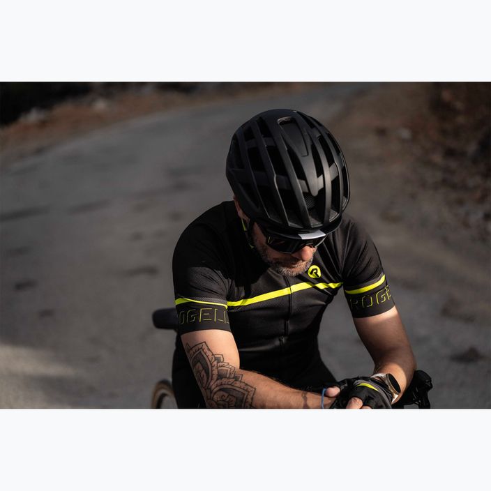 Maglia da ciclismo Rogelli Hero II uomo giallo/nero/grigio 7