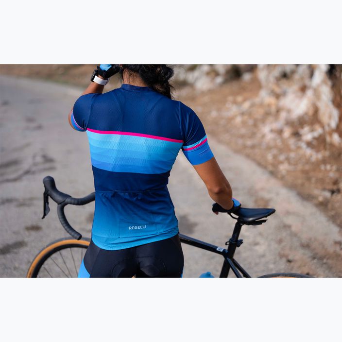 Maglia da ciclismo Rogelli Impress II donna blu/rosa/nero 9