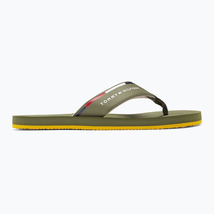 Tommy Hilfiger Comfort Beach Sandal da uomo, infradito verde militare 2