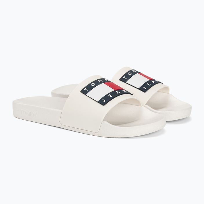 Tommy Jeans Flag Pool Slide Ess ecrù infradito da donna 4