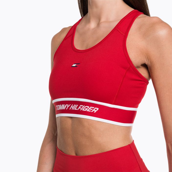 Reggiseno fitness Tommy Hilfiger Mid Int Tape Racer Back rosso 4
