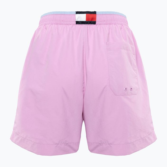 Pantaloncini da bagno Tommy Hilfiger Medium con coulisse rosa pisello da uomo 2