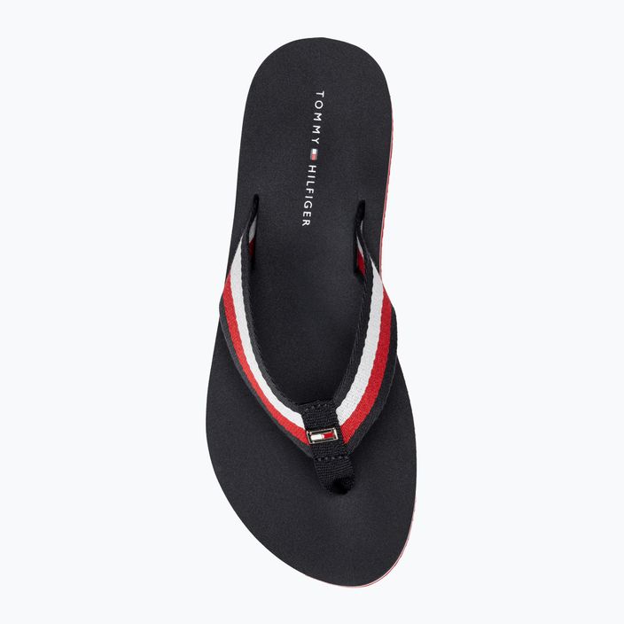 Infradito da donna Tommy Hilfiger Corporate Beach Sandal rosso bianco blu 5