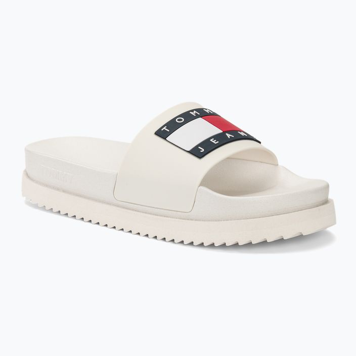 Infradito Tommy Jeans Elevated Flatform Slide donna ecrù