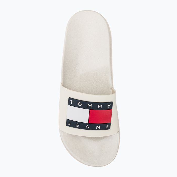 Infradito Tommy Jeans Elevated Flatform Slide donna ecrù 6