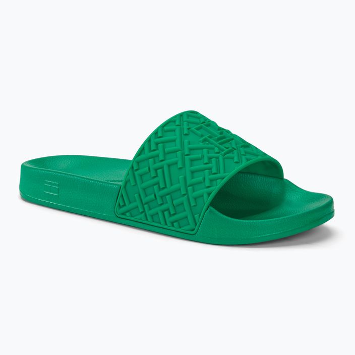 Infradito Tommy Hilfiger da donna Monogram Pool Slide verde olimpico