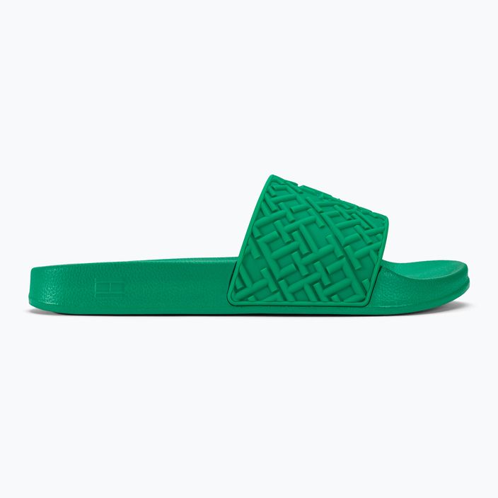 Infradito Tommy Hilfiger da donna Monogram Pool Slide verde olimpico 2