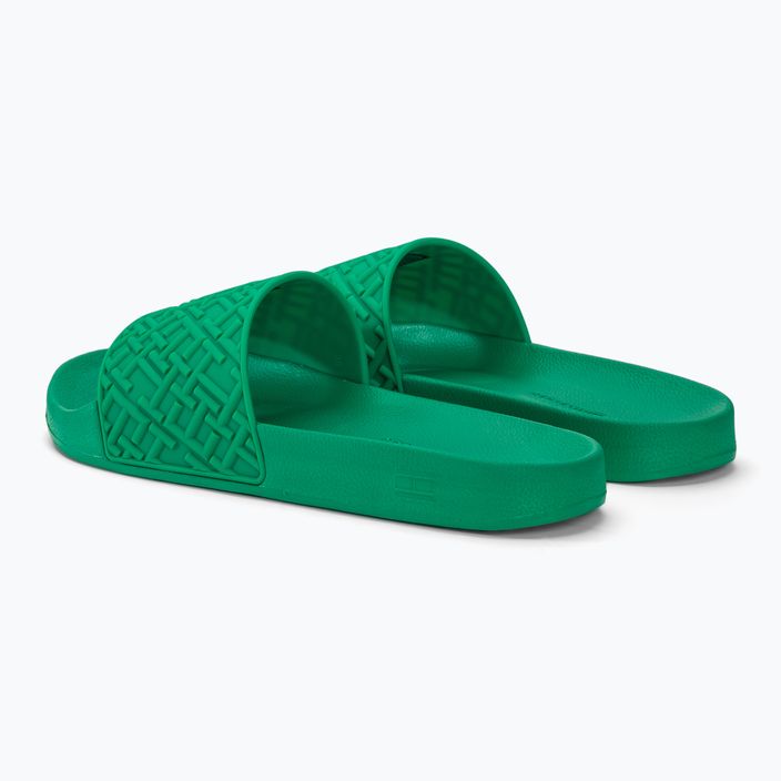 Infradito Tommy Hilfiger da donna Monogram Pool Slide verde olimpico 3