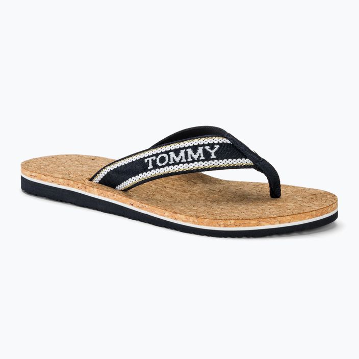 Tommy Hilfiger infradito donna Cork Beach Sandal blu spaziale