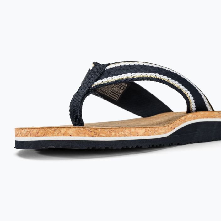 Tommy Hilfiger infradito donna Cork Beach Sandal blu spaziale 8